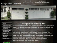 Tablet Screenshot of garagedoorsunlimited.com